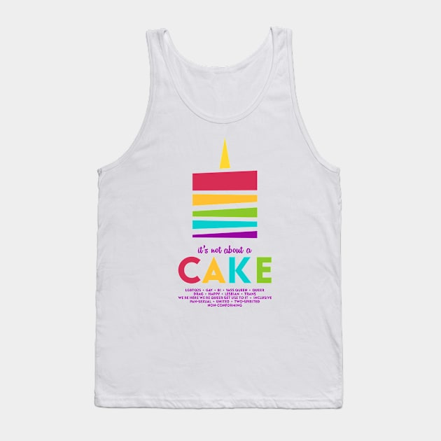 It's Not About A Cake Tank Top by unicornrebellion1981